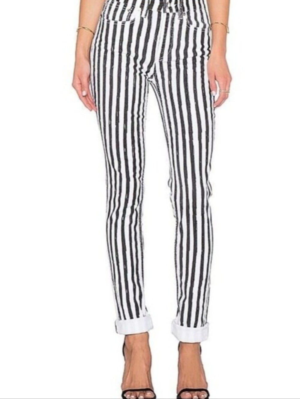 Marc by Marc Jacobs Yard Stripe Drainpipe Straight Leg Jeans 30